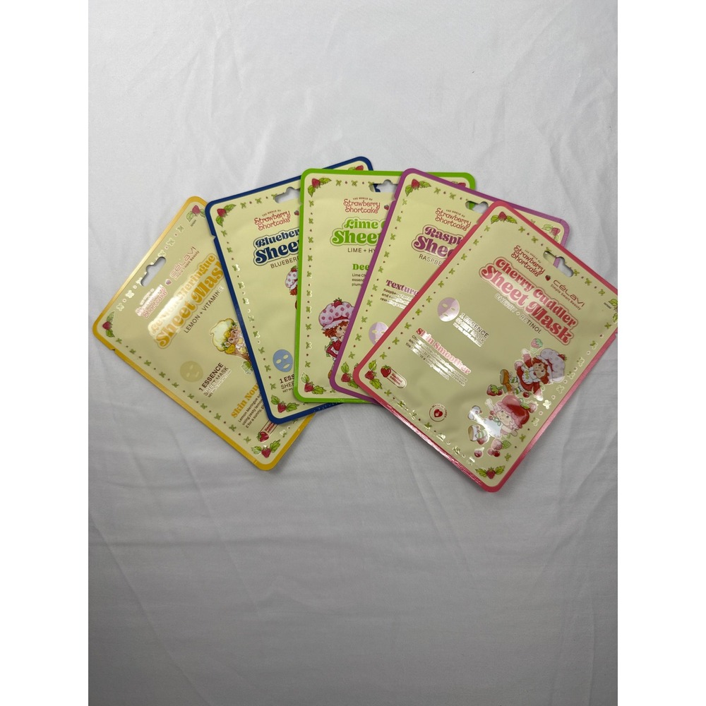 Celavi With Strawberry Shortcake Skincare Mask Set of 5 -‎ Multicolor
